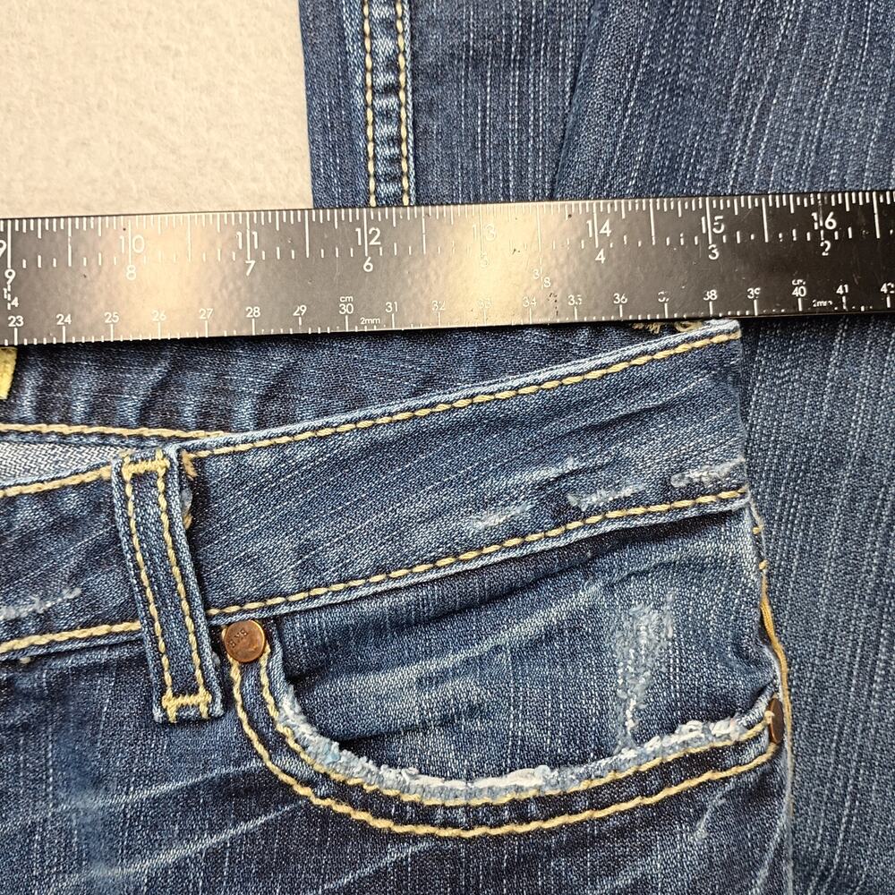 BKE Stella Jeans Women’s 28x33.5 Low Rise Bootcut Dark Wash Y2K Western tall - Picture 4 of 8